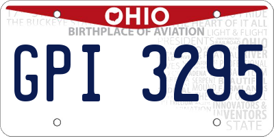 OH license plate GPI3295