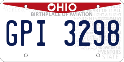OH license plate GPI3298