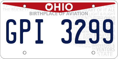 OH license plate GPI3299