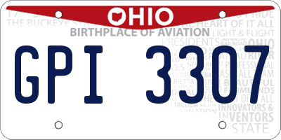 OH license plate GPI3307
