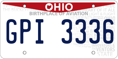OH license plate GPI3336