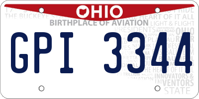 OH license plate GPI3344