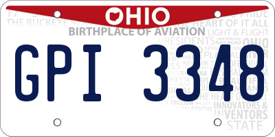 OH license plate GPI3348