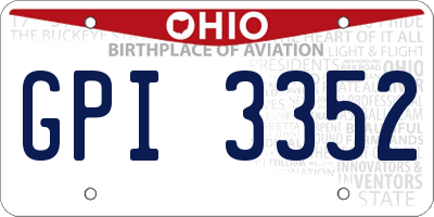 OH license plate GPI3352