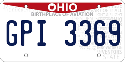 OH license plate GPI3369