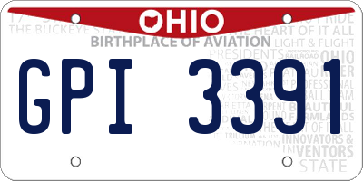 OH license plate GPI3391