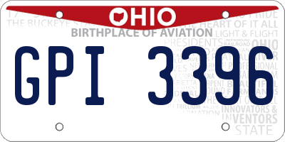 OH license plate GPI3396