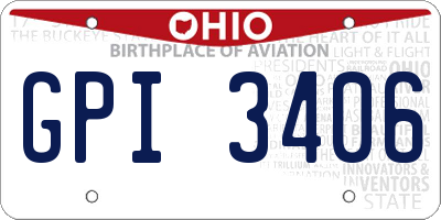 OH license plate GPI3406