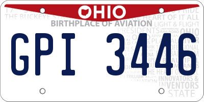 OH license plate GPI3446