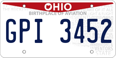 OH license plate GPI3452