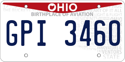 OH license plate GPI3460