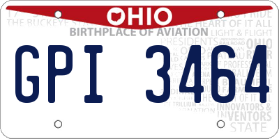 OH license plate GPI3464