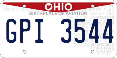 OH license plate GPI3544