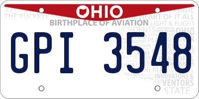 OH license plate GPI3548