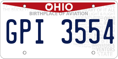 OH license plate GPI3554
