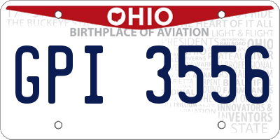 OH license plate GPI3556