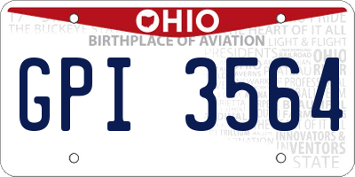 OH license plate GPI3564