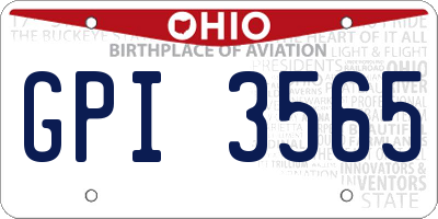 OH license plate GPI3565