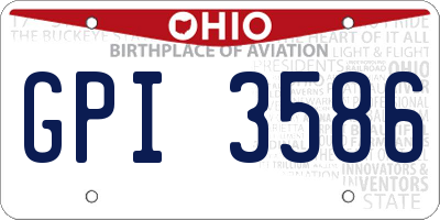 OH license plate GPI3586