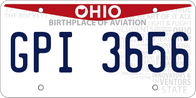 OH license plate GPI3656