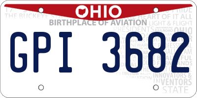 OH license plate GPI3682