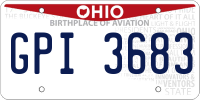OH license plate GPI3683