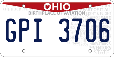 OH license plate GPI3706