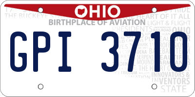 OH license plate GPI3710