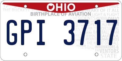 OH license plate GPI3717