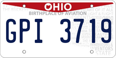 OH license plate GPI3719