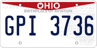 OH license plate GPI3736
