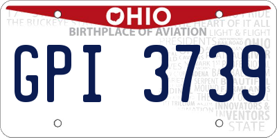 OH license plate GPI3739