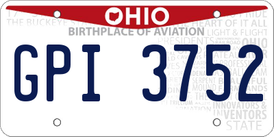 OH license plate GPI3752