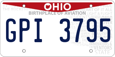 OH license plate GPI3795