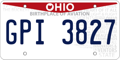 OH license plate GPI3827