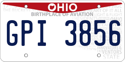 OH license plate GPI3856
