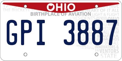 OH license plate GPI3887