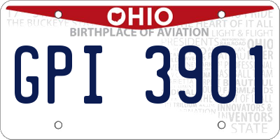 OH license plate GPI3901
