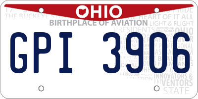 OH license plate GPI3906