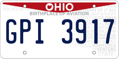 OH license plate GPI3917
