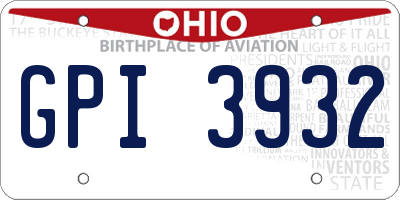 OH license plate GPI3932