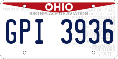 OH license plate GPI3936
