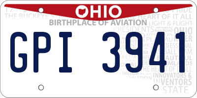 OH license plate GPI3941