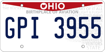 OH license plate GPI3955