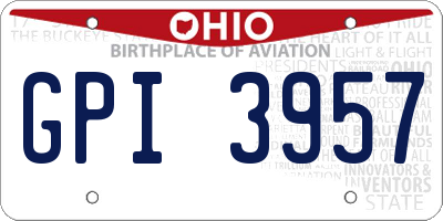 OH license plate GPI3957