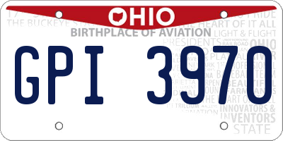 OH license plate GPI3970