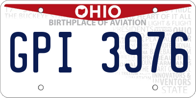 OH license plate GPI3976