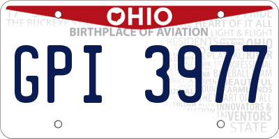 OH license plate GPI3977