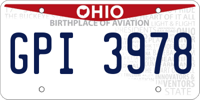 OH license plate GPI3978