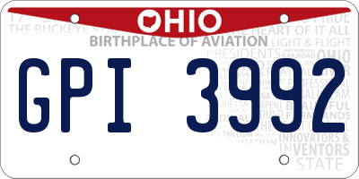 OH license plate GPI3992